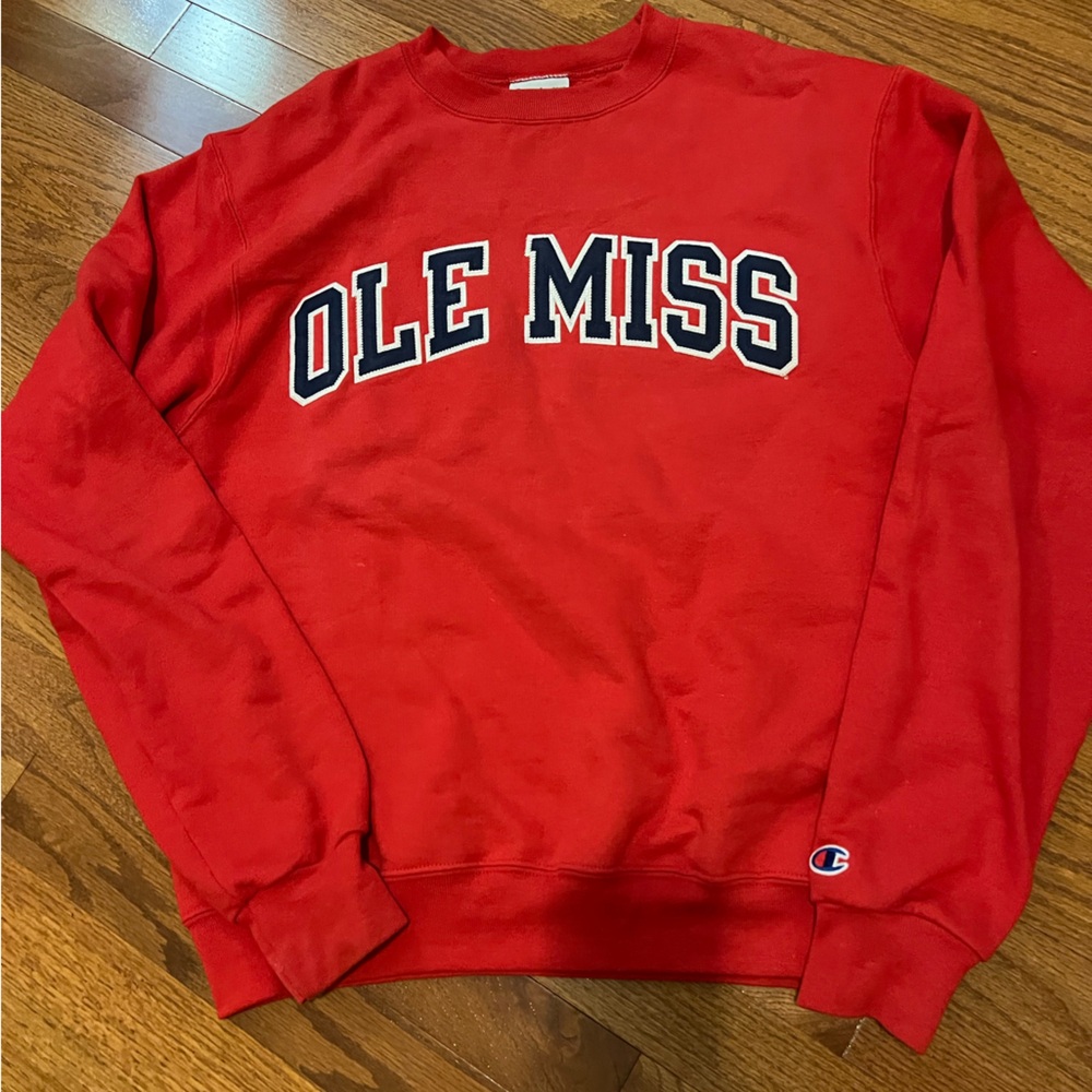 ole miss Champion crew neck small